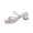 Silver, variant on hoksml Women Multi Rhinestone Strap Block Heel Square Toe Slide Sandals Open Toe PU Slip On Summer Dress Shoes