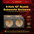 thumbnail image 2 of QPower Quad 4 Hole 12 Inch Sealed Divided Speaker Box Subwoofer Enclosure, 2 of 8