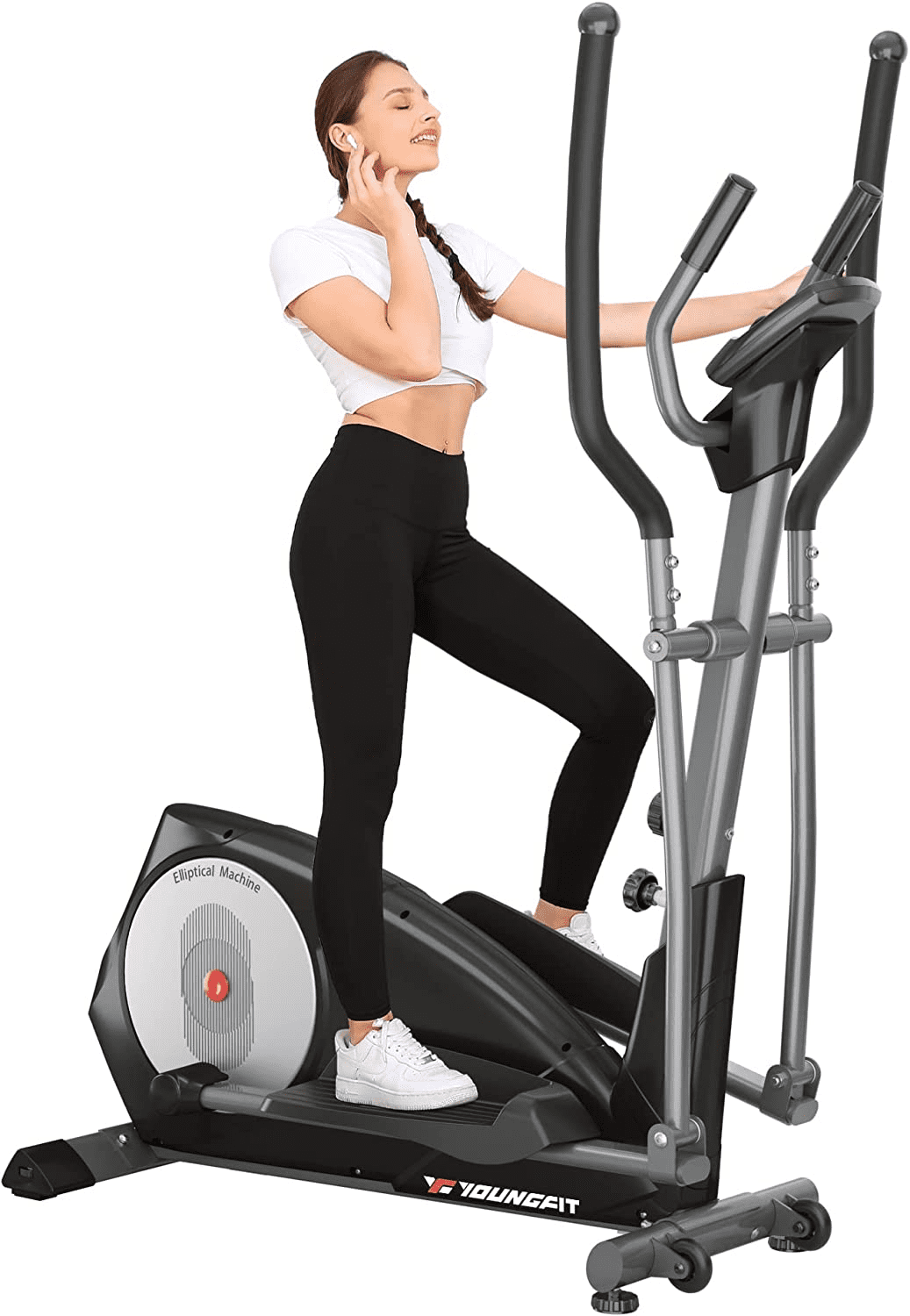 YOUNGFIT Elliptical Machine Foldable Elliptical Exercise Trainers with