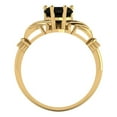 thumbnail image 4 of Claddagh Engagement Ring for Women - 1.06ct Natural Onyx in 14K Yellow Gold Promise Ring, 4 of 6
