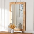 thumbnail image 3 of bali & pari Lankston Bohemian Natural Rattan Rectangle Accent Wall Mirror, 3 of 4
