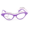 thumbnail image 3 of Hip Hop 50's Shop 1950s Cat-Eye Glasses for Kids, Plastic Costume Glasses with Rhinestones (Child Purple), 3 of 5