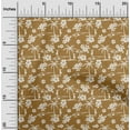 thumbnail image 2 of oneOone Cotton Jersey Brown Fabric Tropical Fabric For Sewing Printed Craft Fabric By The Yard 58 Inch Wide, 2 of 5