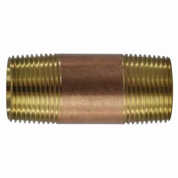 Anderson Metals 1-1/4 in. MPT in. X 1-1/4 in. D MPT Red Brass Pipe Nipple 2 in. L