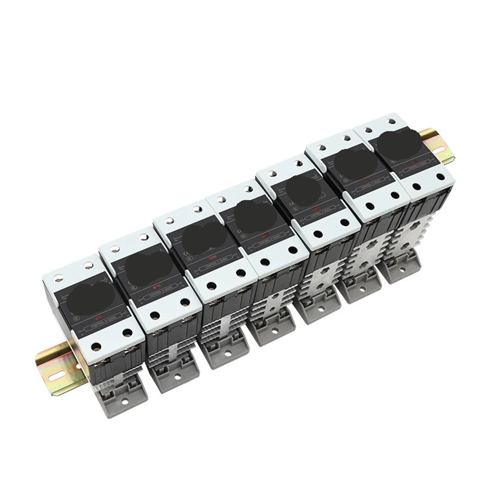 EJYWPSWD Solid State Relay with Aluminum Heat Sink Da Aa Dd 3-32vdc 10a 25a 40a 60a 80a 100a 120a Single Phase Control Ssr Din Rail