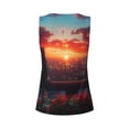 thumbnail image 5 of Lsque Cat Watching City Sunset Printed Workout Tank Tops for Women, Athletic Sports Tank Tops, Compression Sleeveless Dry Fit Shirts,Sleeveless Yoga Shirt-Small, 5 of 9