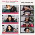thumbnail image 3 of Glueless Bob Wigs Human Hair Pre Plucked Pre Cut Short Curly Human Hair Wigs for Black Women 5x5 HD Lace Closure Deep Wave Wear and Go Glueless Wigs 200% Density (12 Inch), 3 of 5
