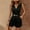 Black, variant on VIWORLD Women's Fashion Romper with Ruffle Chain Sleeveless V-Neck with Pockets for Casual Wear Black，S