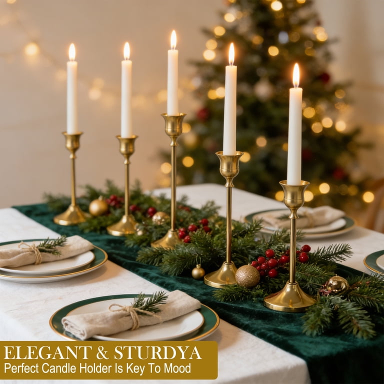 Hidawn Gold Metal Candlestick Holders, Set of 9 photo 6