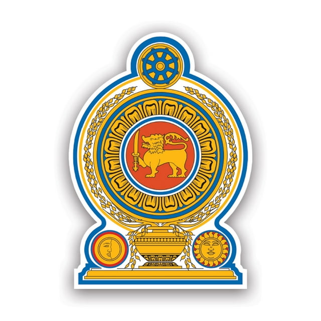 Sri Lankan Emblem Sticker Decal Self Adhesive Vinyl Weatherproof