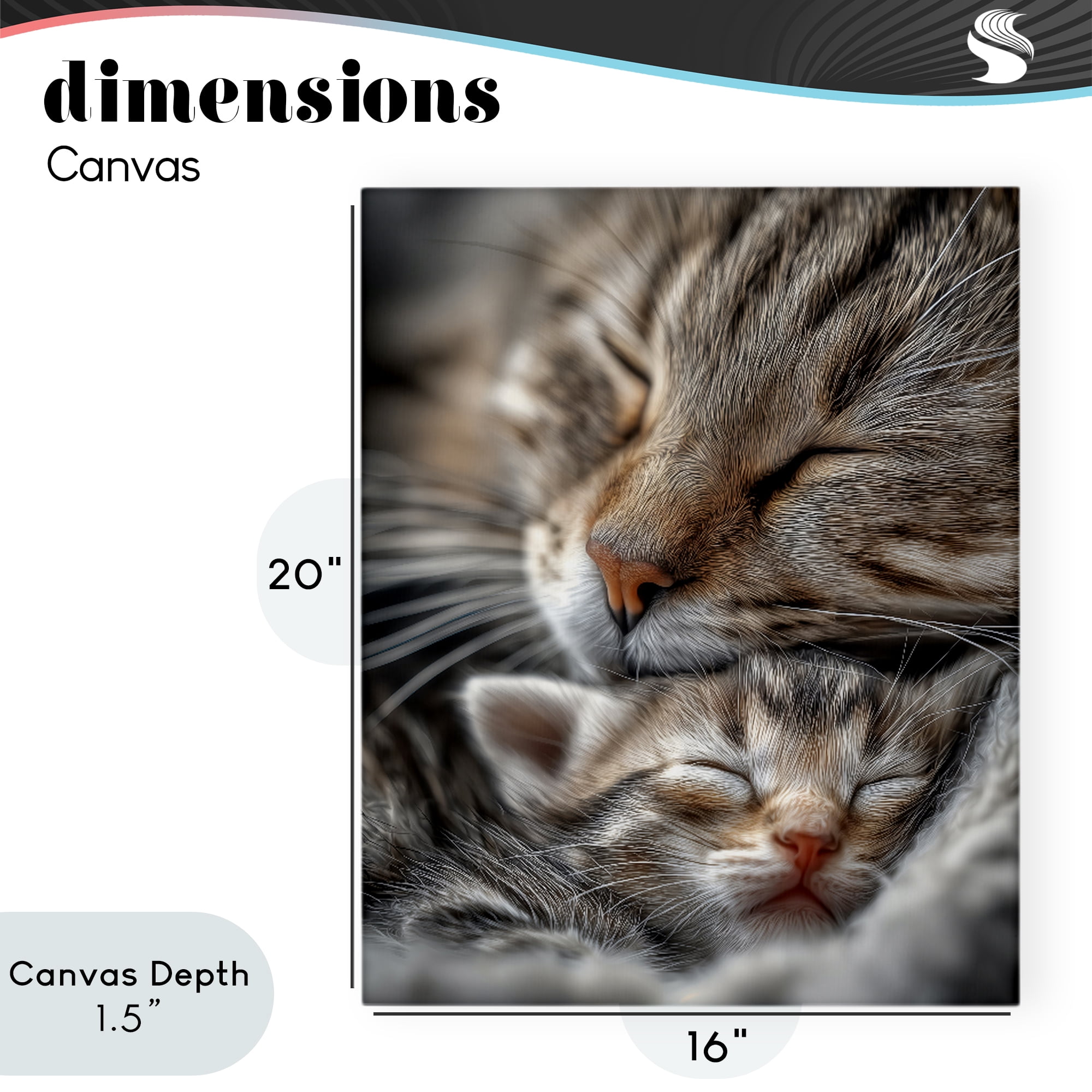 Stupell Industries Kitty Love Cuddles Canvas Wall Art, design by Scott Stulberg