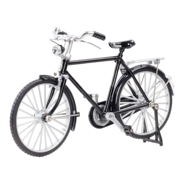Bewildely 1:10 Model Decoration Alloy Finger Bike Miniature for Home Kids Juguetes Negro
