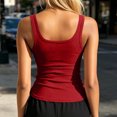 thumbnail image 6 of HongQid Sports Workout Tank Tops for Women with Built-in Shelf Bra Scoop Neck U-Back Crop Top Active Athletic Sleeveless Gym Yoga Tops M, 6 of 6