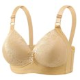 thumbnail image 2 of Abcnature Women Daily Comfort Bras Embroidery Thin Style Ventilate Back Buckle Bras without Steel Rim, 2 of 5