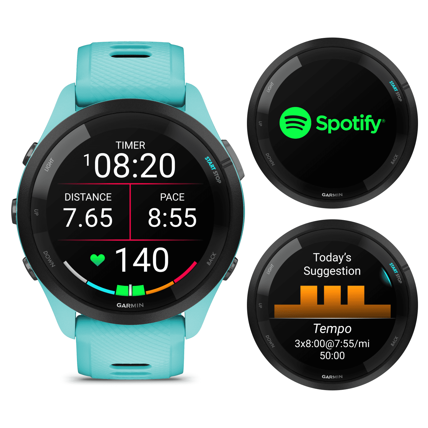 Garmin Forerunner 265S Music GPS Running Smartwatch, Black with AMOLED  1.1in Touchscreen Display with Wearable4U Black EarBuds Bundle 