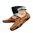 thumbnail image 3 of Men's Casual On Loafers Leather Comfortable Walking Shoes For Daily Wear With Jeans All Season Flat Footwear, 3 of 8