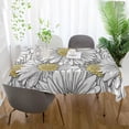 thumbnail image 6 of SKYSONIC Daisy Flower Tablecloth Waterproof Washable Polyester Square Table Cover Durable Tablecloth for Kitchen Dining Table Party Decor (54 X 54 Inch), 6 of 7