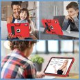 thumbnail image 6 of ELEHOLD Rugged Hybrid Case for iPad 10th Generation 10.9" 2022, Tri-Layers Hard PC Soft Silicone Hidden Kickstand Anti-Scratch Shockproof Heavy Duty Case for Kids Men Women,Red+Black, 6 of 8