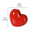 thumbnail image 2 of Red Heart Shaped Ceramic Candlestick Holders,Candle Holders for Dinning Wedding Party Table Centerpieces Home Decoration, 2 of 7