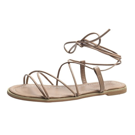 

Sandals Women s Fashionable Summer Leather Thin Strap Flat Ankle Strap Sandals Women s Sandals