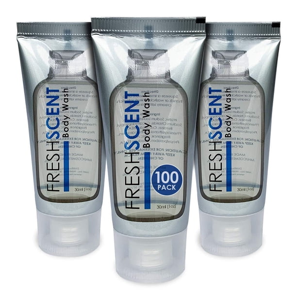 Gel de baño Freshscent 30 ml (paquete de 100), tamaño hotel y viaje