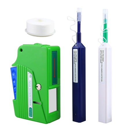 

Fiber Optic Cleaner Cleaning Pen Box Kit 2.5mm 1.25mm for FC SC ST LC Optical Fiber Cable Connector Endface Optical Clea