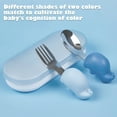 thumbnail image 6 of Hands DIY Baby Spoon and Fork Set Stainless Steel BPA-free Animal-shaped Flatware Set Learn to Eat on Your Own Utensil Set Anti-choke Silverware Set for Baby Self-feeding Training, 6 of 10