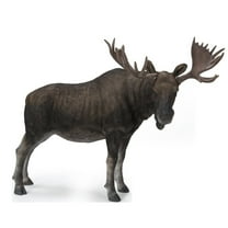 Hi-Line Gift 24” Standing Moose Garden Statue, Driftwood Composition, Intricate Detail