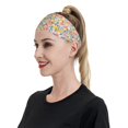 thumbnail image 4 of Wukai Watercolor Wildflowers Sports sweatband,Men & Women Sweatband Headband for Running, Cross Training, Racquetball, Working Out, 4 of 7