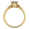 thumbnail image 4 of 1 ct Marquise Cut Simulated Tanzanite Solitaire 18K Yellow Gold Womens Engagement Ring, 4 of 5