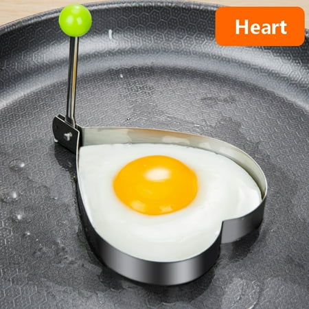 

Stainless Steel Egg Fry Pancake Shaper 1 Set Omelet Mold Heart Star Shape Fried Egg Mold Cooking Tools Kitchen Gadgets