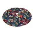 thumbnail image 2 of Bingfone Christmas Tree Skirt Mat Christmas Decoration Interior 48" -Adventure Camping Badge, 2 of 6