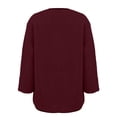 thumbnail image 4 of Women's Double Sided Fleece Jacket, Button Up Plush Coat, Soft Long Sleeve Cardigan, Cozy Winter Outerwear, Casual Fall Fashion, Functional Pocket Design, 2025 Trendy Style Wine XL, 4 of 6