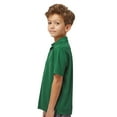 thumbnail image 2 of Paragon Youth Saratoga Performance Polo, Moisture-Wicking Microfiber Shirt, UPF 30+, Hunter Green, M, 2 of 5