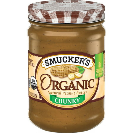 Smucker's Organic Chunky Peanut Butter, 16 oz (Best Tasting Organic Peanut Butter)