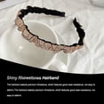 thumbnail image 3 of Diademas con diamantes de imitación ajustables, plisadas gruesas, accesorios de moda para el cabello, aros, diademas, tocados para mujeres y Ropa, zapatos y accesorios Miscelánea color acero Minnieouse AP010737-05, 3 of 6