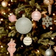 thumbnail image 2 of RN'D Christmas Snowflake Ball Ornaments - Christmas Hanging Snowflake and Ball Ornament Assortment Set with Hooks (Yellow & Rose Gold), 2 of 6