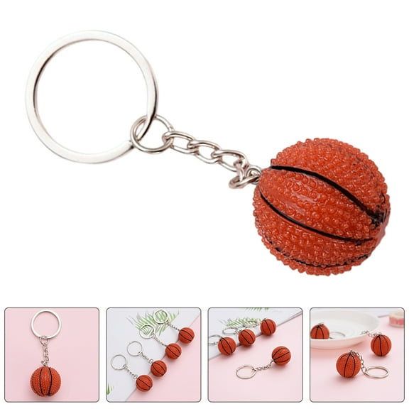 Soimiss Sports Ball Keychain Basketball Key Ring for Bag Accessories