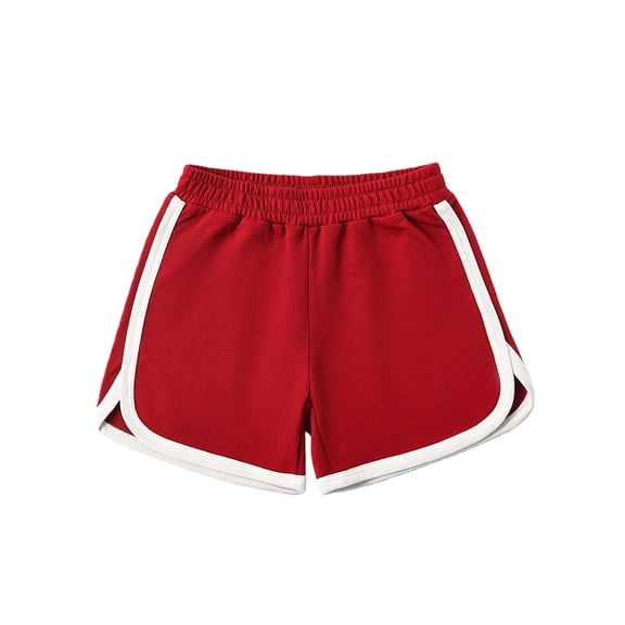 Ruyang Toddler Girls Soccer Basketball Shorts Elastic Waist Casual Shorts Summer Lightweight Biker Running Sports Shorts