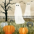 thumbnail image 2 of Popp, Grace 15x15 White Modern Wood Framed Museum Art Print Titled - Haunted Pumpkin Patch I, 2 of 4