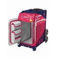 thumbnail image 2 of Sac ZUCA SK8 Sport Insert Rose avec Cadre Bleu Marine Roues, 2 of 7