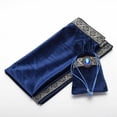 thumbnail image 2 of Blessume Altar Tarot Table Cloth Bag Divination Wicca Square Tablecloth Pouch Blue, 2 of 4