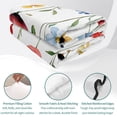 thumbnail image 4 of Twin XL Quilt Set 68''x98'', Pink Colorful Poppy Lightweight Summer Bedspread Coverlet Set with 2 Pillow Shams, Spring Pastoral Flowers Leaves Breathable All Season Quilt Bedding for Dorm/Guest Room, 4 of 9