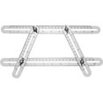 thumbnail image 1 of Regla de medición de ángulos , Herramienta de medición de ángulos , Regla de ángulos múltiples , Regla plegable de cuatro escalas dobles de aleación de aluminio plegable Herramienta de medición de, 1 of 5