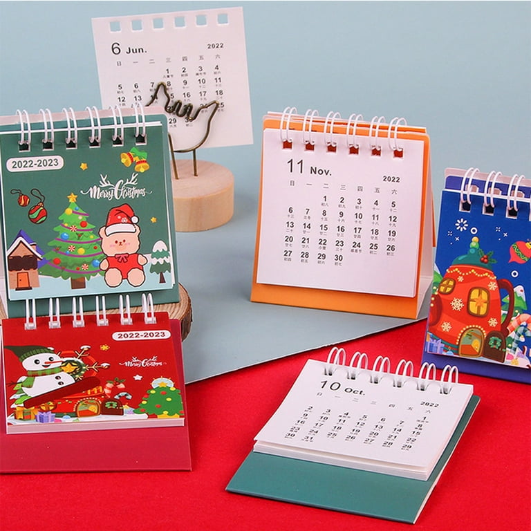 2023 Cartoon Christmas Calendar Mini Desktop Calendar Kawaii Stationery  Calendar - China Calendar 2023 and Planner with Calculator price