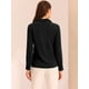 thumbnail image 4 of Ropa oficina mujer Blusa Elegante De Oficina De Trabajo Para Mujer, Camisa Plisada Con Cuello De Lazo Y Manga Larga Negro M, 4 of 5