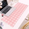 thumbnail image 6 of Pink Minimalist Gingham Floral Desk Mat Gaming Mouse Pad Large Cute Pastel Desk Pad Deskmat Kawaii, Women Office Desk Cover Mat, Laptop Computer Keyboard Mat Mousepad Desk Accessories 31.5"x11.8", 6 of 6