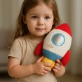 thumbnail image 3 of Este nuevo peluche con forma de cohete es muy chulo y un regalo ideal para niños., 3 of 5