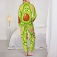 thumbnail image 5 of Junzan Avocado Keep Calm Print Womens Pajama Sets,Long Sleeve Button Down For Women Pjs 2 Piece, 5 of 9