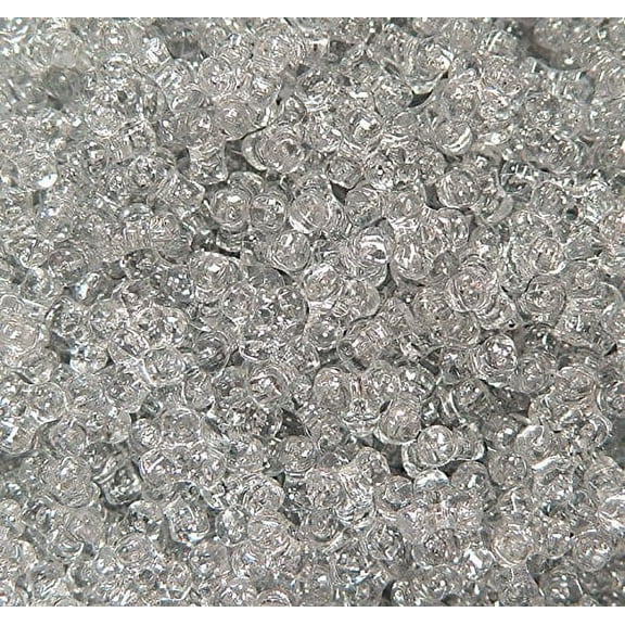 JOLLY STORE Crafts 11mm Tri Beads Silver Glitter Made in USA